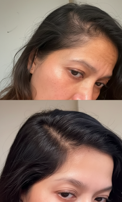 Close-up of HairBloom serum for scalp nourishment