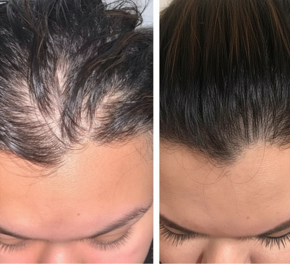 HairBloom serum promoting hair growth and thickness